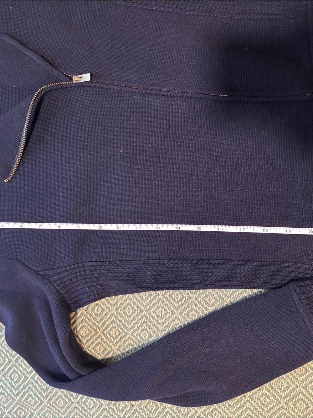 Talbots Navy Ribbed Crew Sweater - Picture 3 of 14
